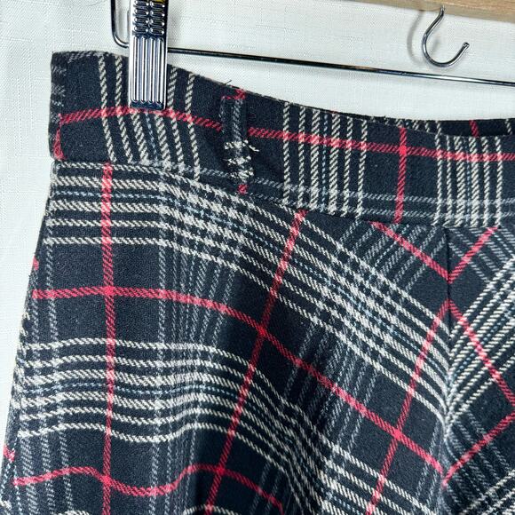 MONO B Plaid Skirt Womens L Wool Blend Classic Preppy Minimalist Winter Fall - Picture 2 of 11